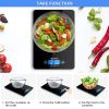 Kitchen Scale Digital Food Scales Bascula Electronic Cooking Scale Weight Touch Screen Glass Top Diet 5kg/11Lbs Accuracy 5 Core K 43