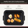 Geek Chef 7 In 1 Smokeless Electric Indoor Grill with Air Fry, Roast, Bake, Portable 2 in 1 Indoor Tabletop Grill & Griddle with Preset Function, Remo