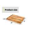 Rectangular Real Teak Wood Cutting Board With Juice Groove 20 INCH; Pack of 5 pieces