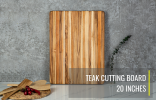 Real Teak Cutting Board BF02002_M 20 INCH; Pack of 5 Pieces