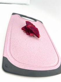 Wheat straw chopping board; plastic chopping board; kitchen; household vegetable cutting multi-functional small chopping board; new classification net (shape: Pictures, Specifications: Large (pink))