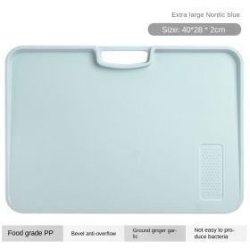 Xiangfei kitchen utensils; double-sided cutting board set; creative products; plastic chopping board; household plastic chopping board (shape: square, Specifications: Extra large kitchen board Nordic blue - without glue)