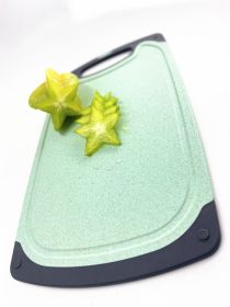 Wheat straw chopping board; plastic chopping board; kitchen; household vegetable cutting multi-functional small chopping board; new classification net (shape: Pictures, Specifications: Large (green))