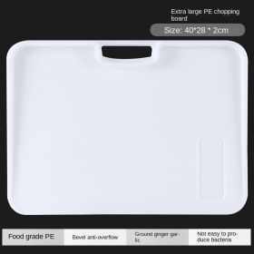 Xiangfei kitchen utensils; double-sided cutting board set; creative products; plastic chopping board; household plastic chopping board (shape: square, Specifications: White extra large chopping board bright white - no glue)