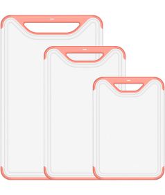 Household Kitchen Accesionse Set of 3 Cutting Boards (Color: pink)