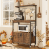 3-Tier Kitchen Baker's Rack Microwave Oven Stand with Storage Cabinet Rustic