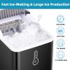 Countertop Ice Maker Machine; Portable Compact Ice Cube Maker with Ice Scoop & Basket; 26Lbs/24H Ice Machine for Home/Kitchen/Office/Bar