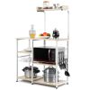 4-tier Kitchen Baker's Rack with Basket and 5 Hooks