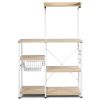 4-tier Kitchen Baker's Rack with Basket and 5 Hooks