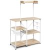 4-tier Kitchen Baker's Rack with Basket and 5 Hooks