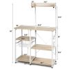 4-tier Kitchen Baker's Rack with Basket and 5 Hooks